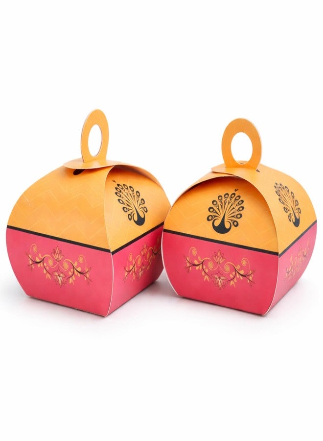 DIGI ART'S DIGI ART’S Decorative Folding Paper Gift Boxes for Chocolates & Dry Fruits, Premium Return Gift Packaging for Wedding, Birthday & Festive Events (Pack of 50, Red) - Image 1